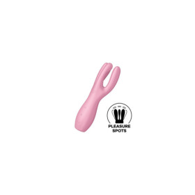 Vibromasseur point G avec stimulateur de clitoris USB rose Threesome 3 Satisfyer 